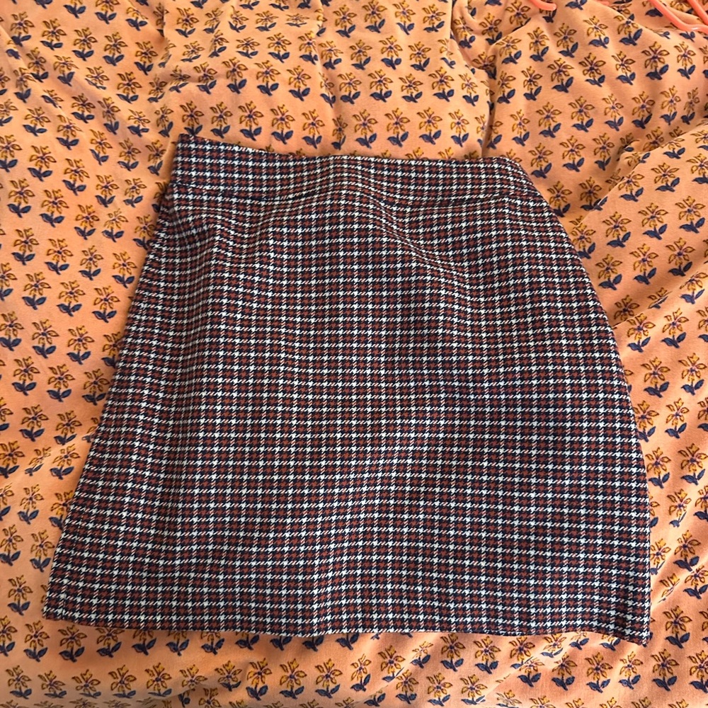 Plaid wool Jcrew mini skirt